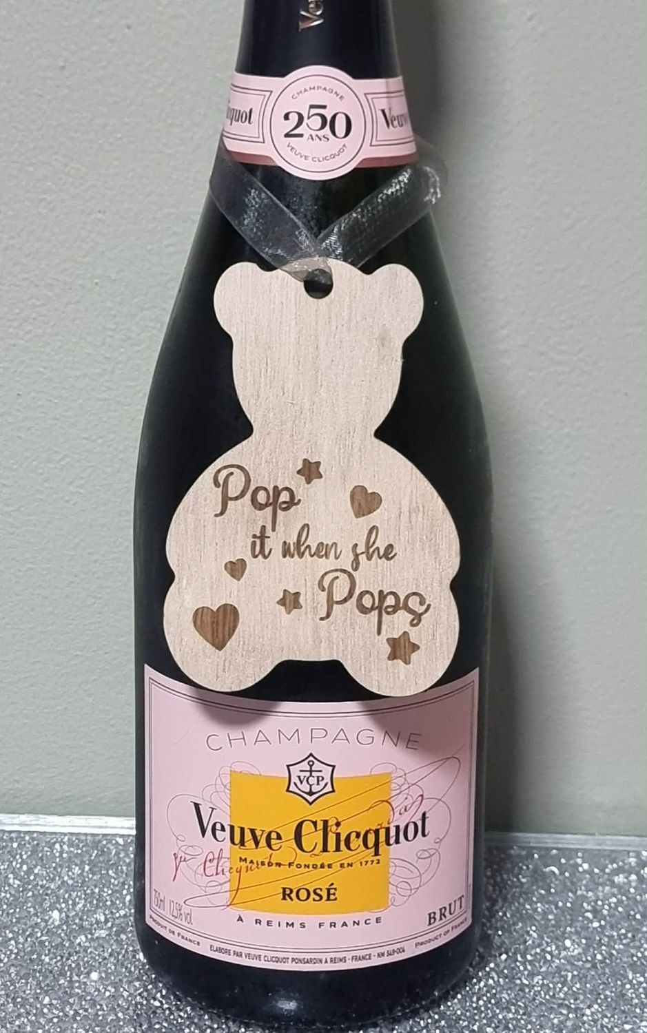 Pop It When She Pops Bear Plywood 3mm Hanging Ornament