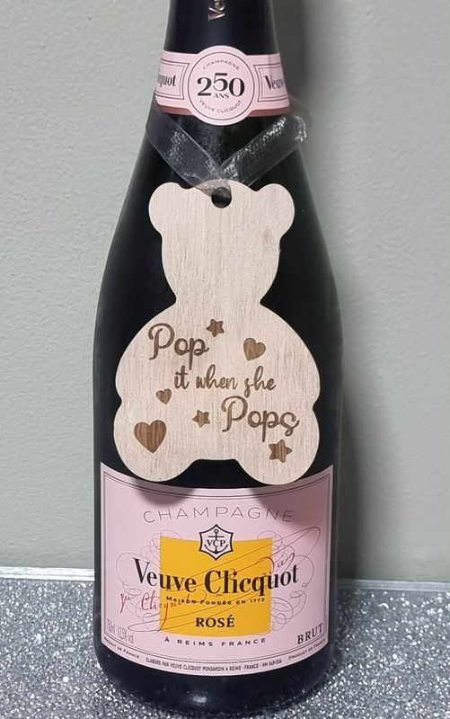 Pop It When She Pops Bear Plywood 3mm Hanging Ornament
