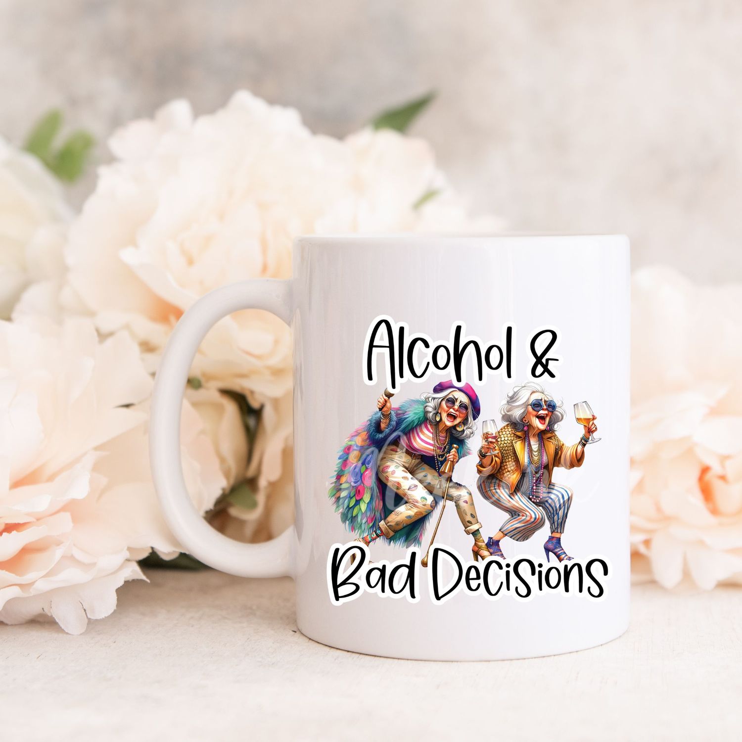 Alcohol &amp; Bad Decisions UVDTF or DTF Decal