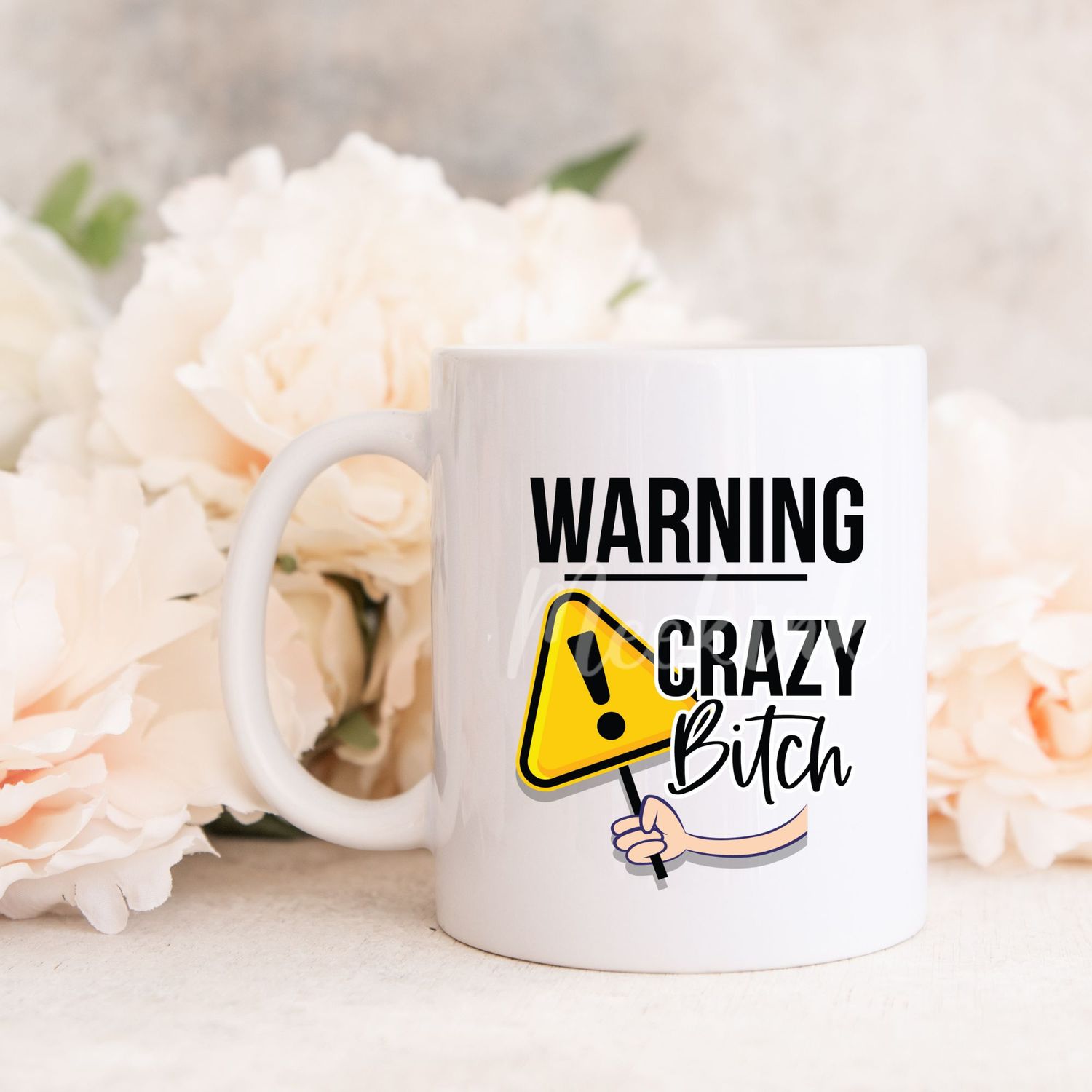 Warning Crazy UVDTF or DTF Decal