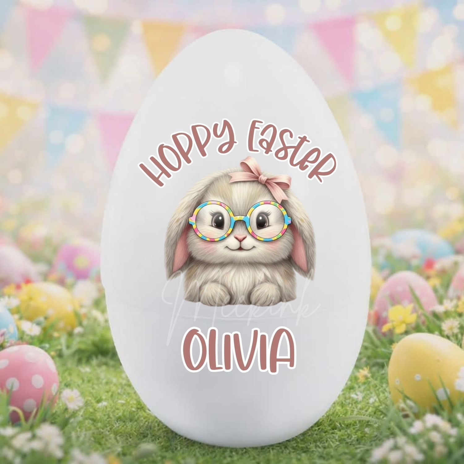 Hoppy Easter Bunny DTF or UVDTF Decal