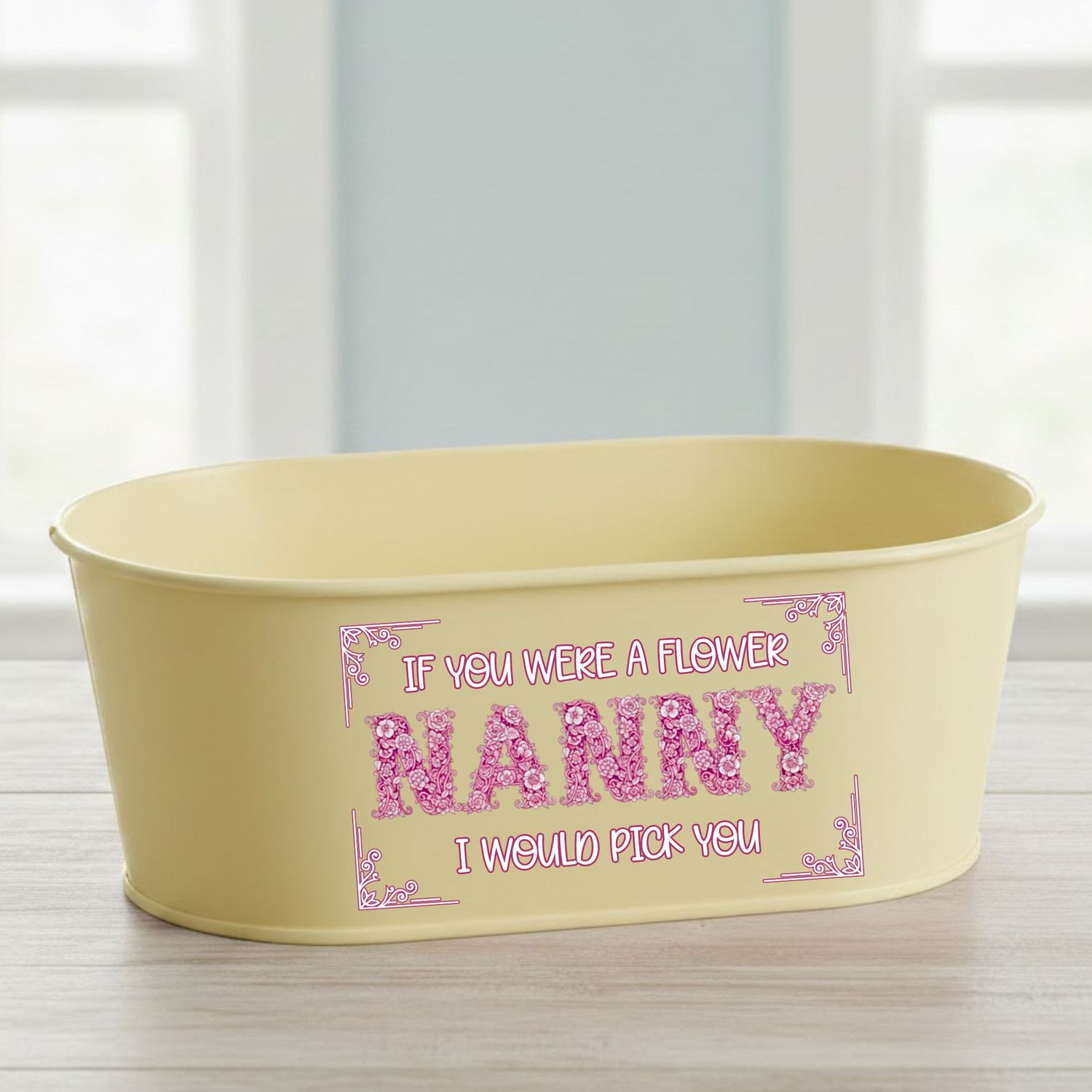 NANNY Pink Floral DTF or UVDTF Decal