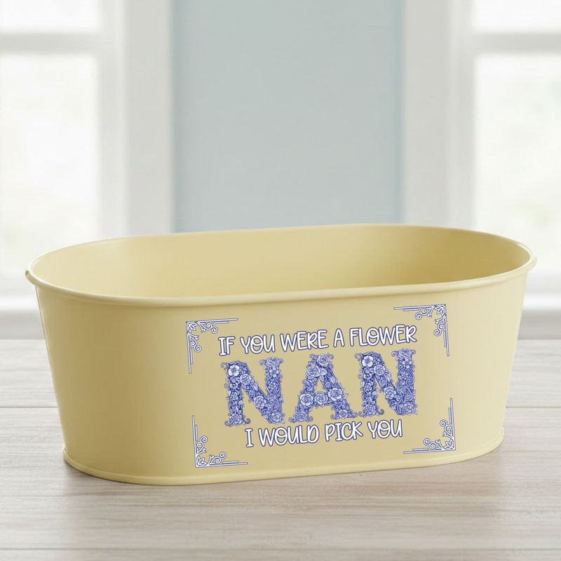 NAN Blue Floral DTF or UVDTF Decal