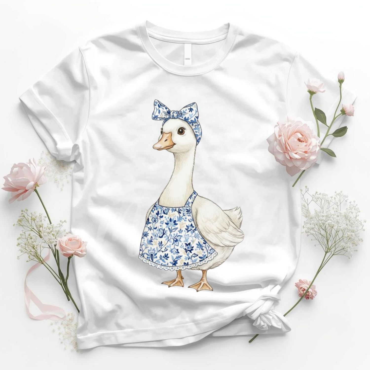 Floral Goose DTF or UVDTF Decal