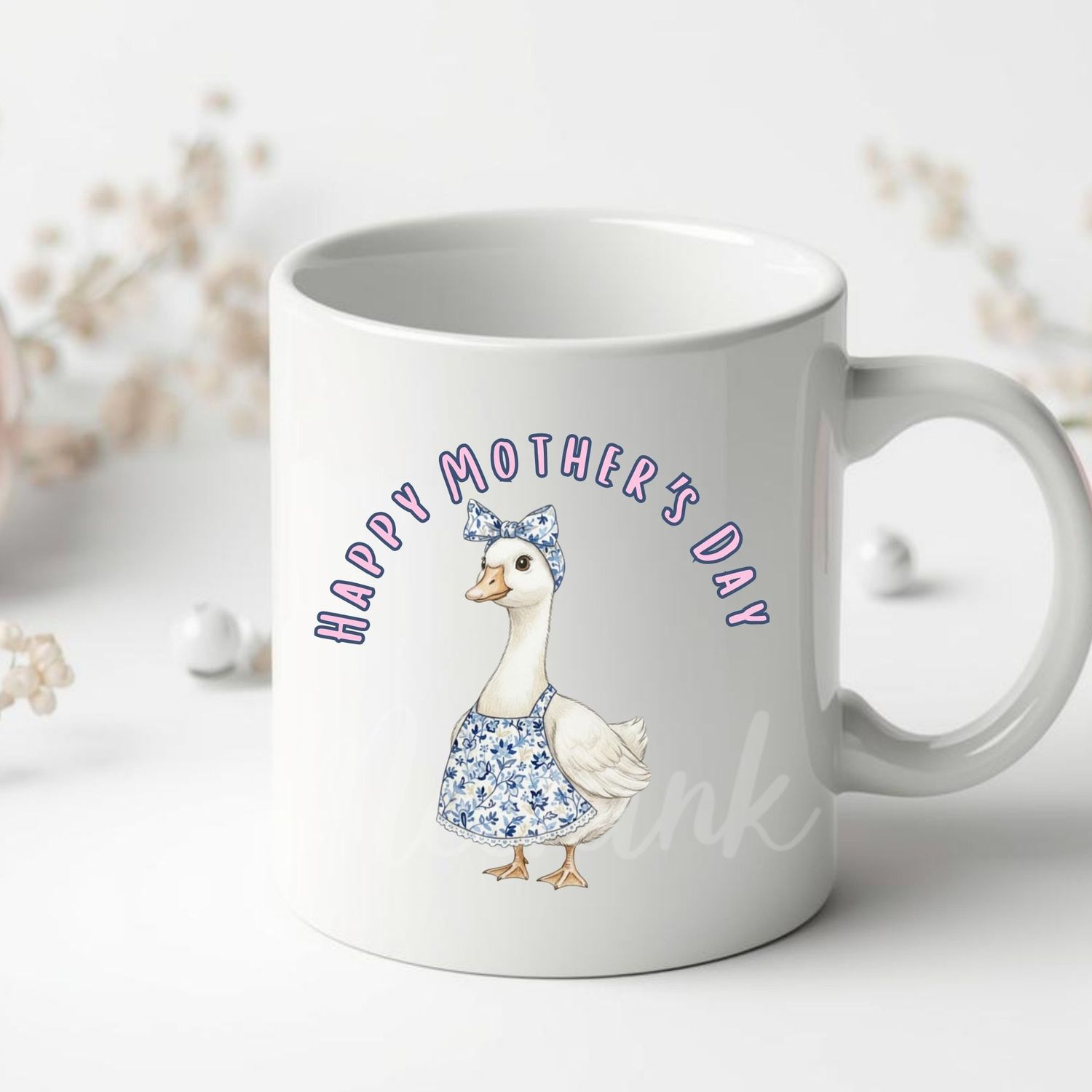 Mother's Day Floral Goose DTF or UVDTF Decal