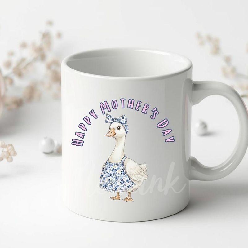 Mother's Day Floral Goose DTF or UVDTF Decal