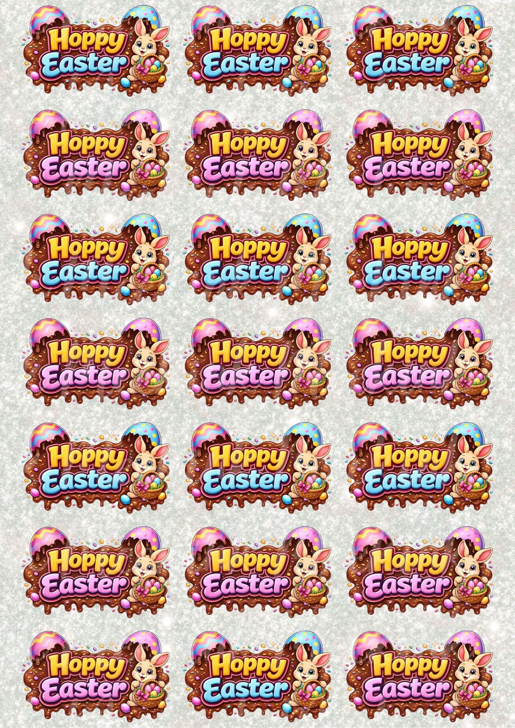 Hoppy Easter A3 UVDTF - DTF or SUB