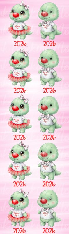 Red Spots Dino Meter Sheet DTF Decals