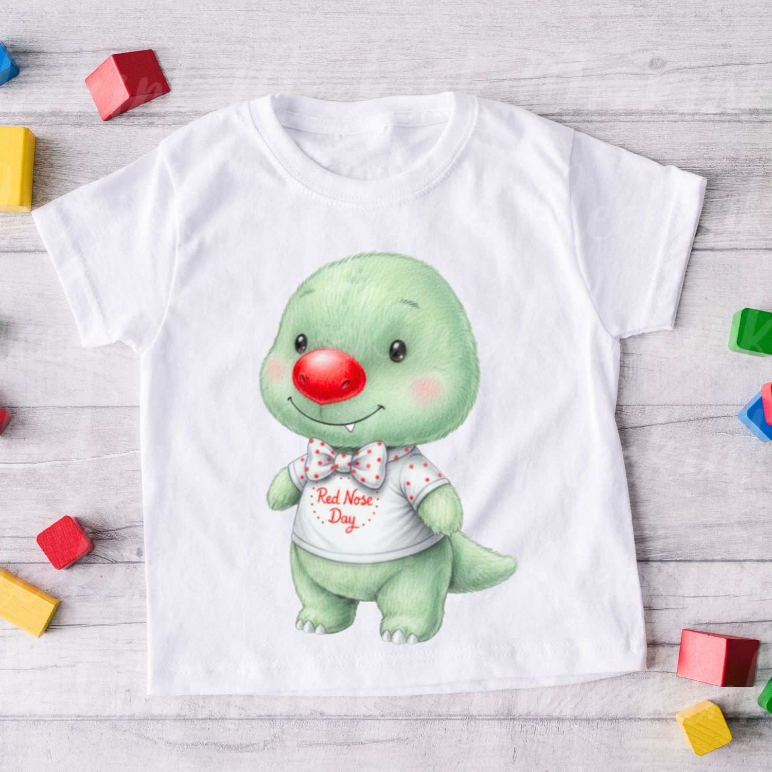 Red Nose Day Dicky Bow Dino DIGITAL DOWNLOAD