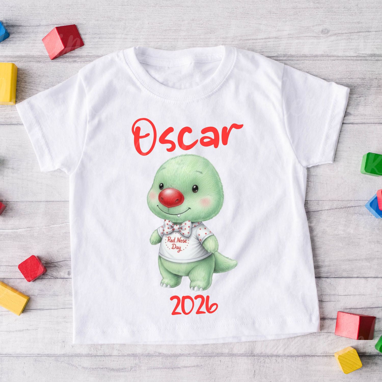 Red Spots Dicky Bow Dino DTF or UVDTF Decal