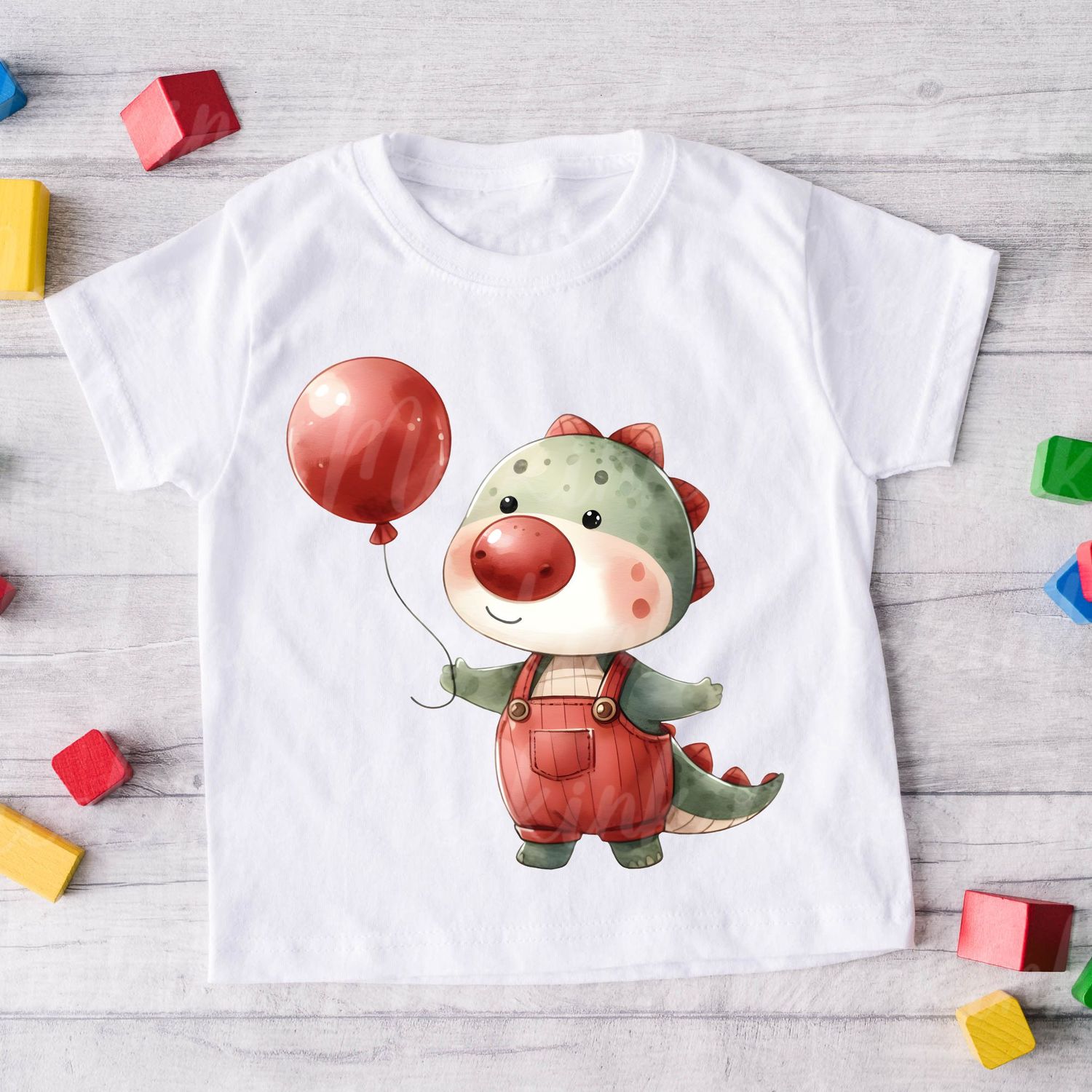 Red Nose Balloon Dino DIGITAL DOWNLOAD