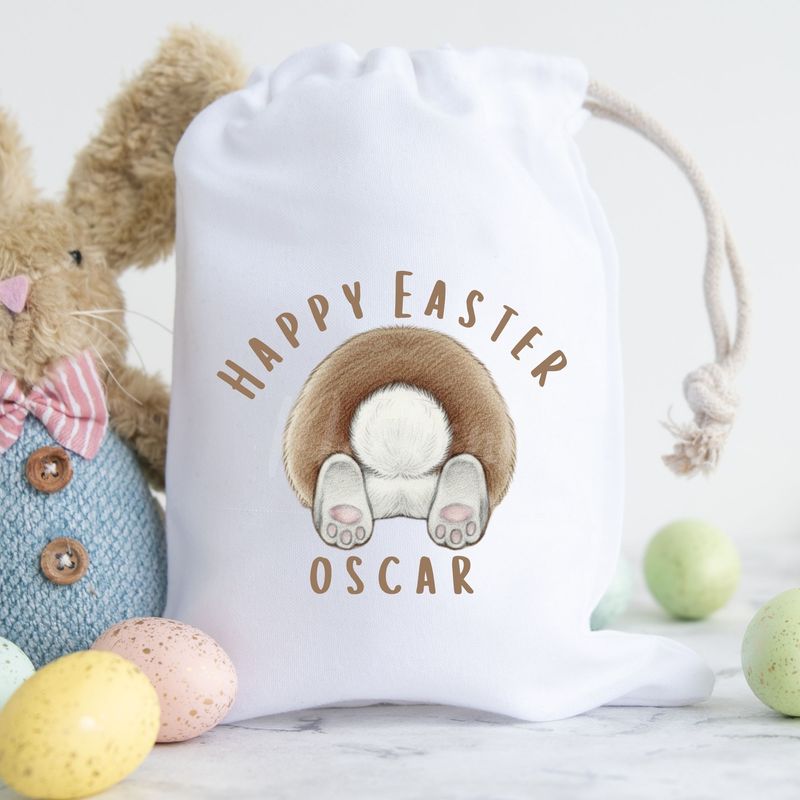 Happy Easter Bunny Bum Brown DTF or UVDTF Decal