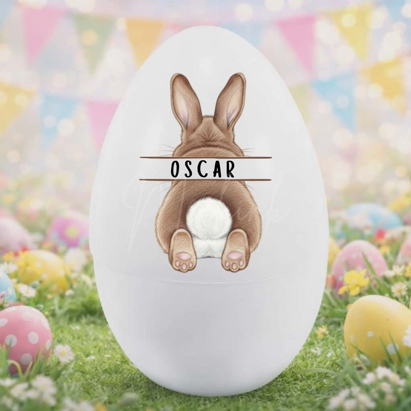 Monogram Bunny Bum Brown DTF or UVDTF Decal