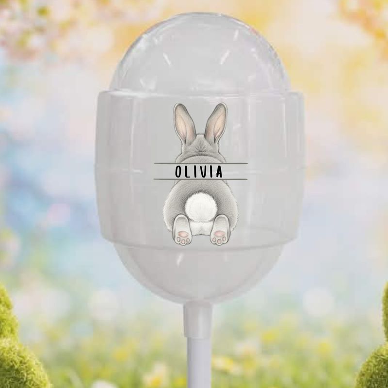 Monogram Bunny Bum Grey DTF or UVDTF Decal