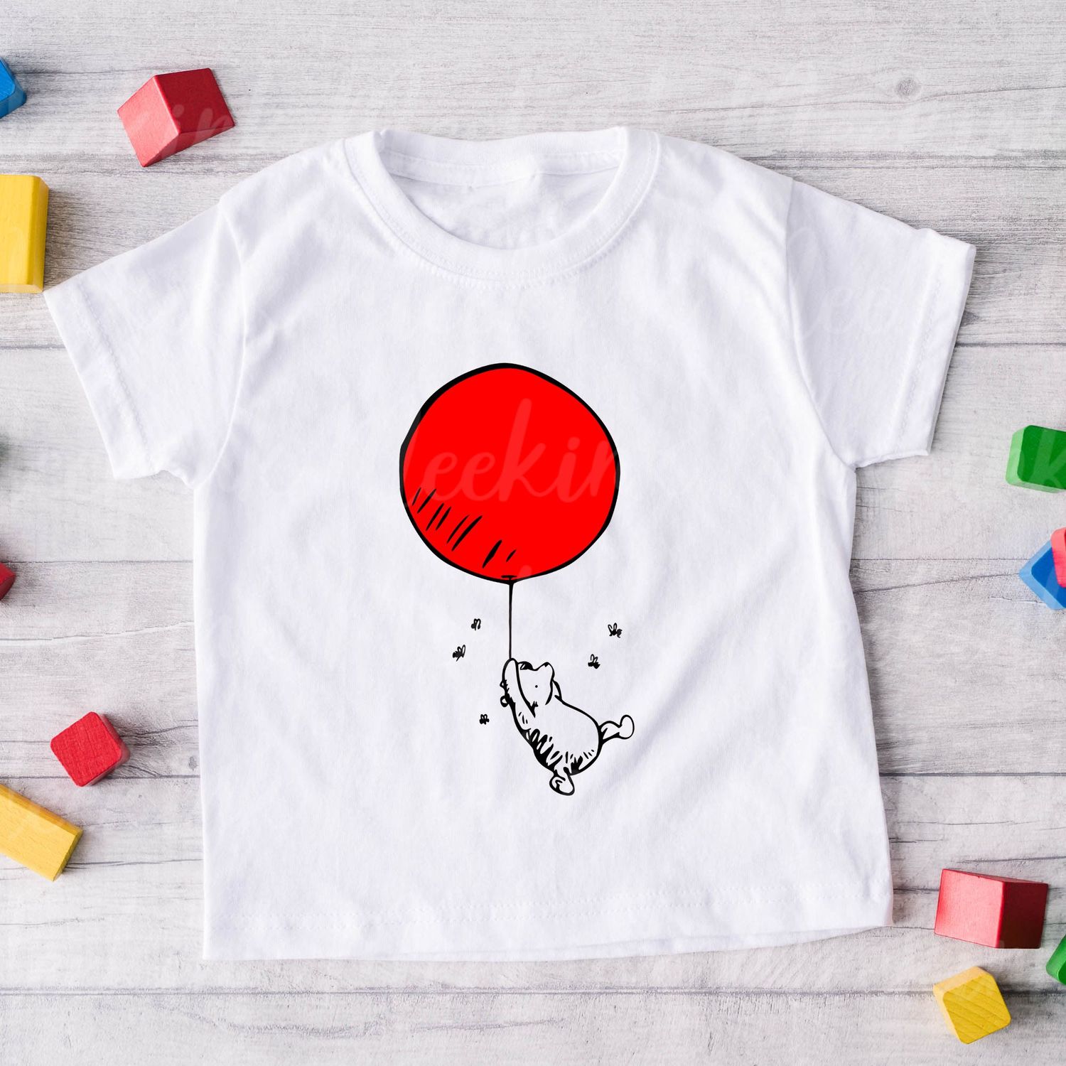 Red Balloon Bear DIGITAL DOWNLOAD