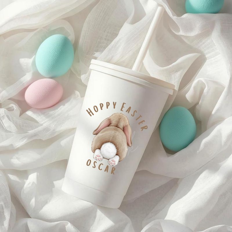 Hoppy Easter Floppy Ear Bunny Bum Brown DTF or UVDTF Decal