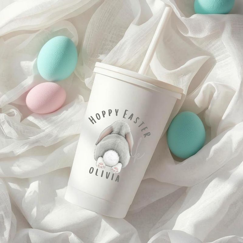 Hoppy Easter Grey Floppy Ear Bunny Bum DTF or UVDTF Decal