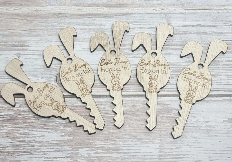 x15 Bunny Ears Easter Key 3mm Plywood Blank