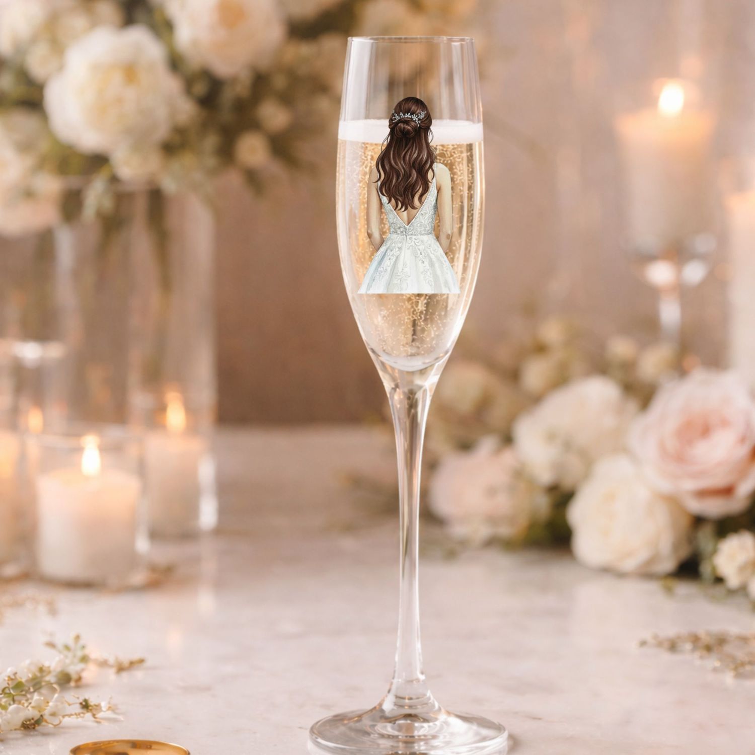 Bride Long Hair DTF or UVDTF Decal