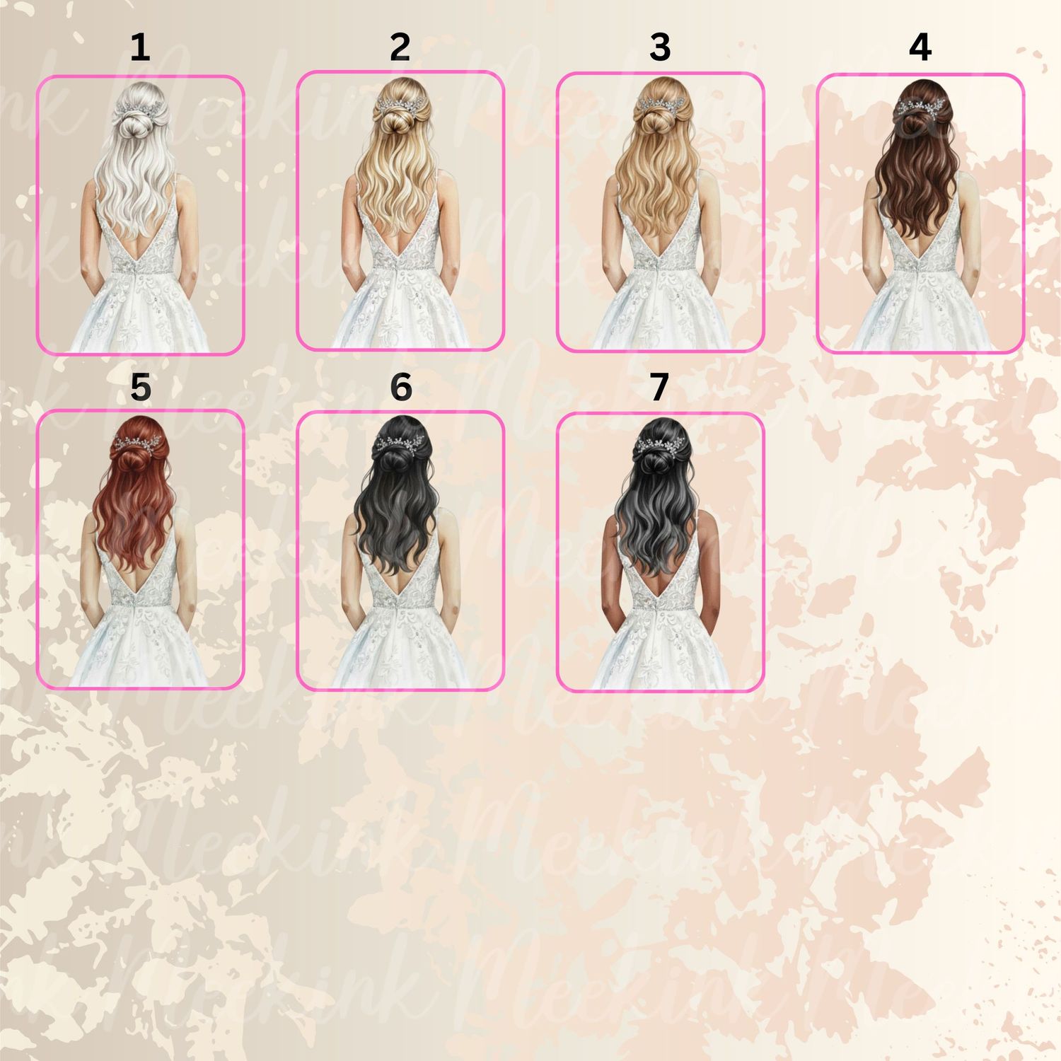 Bride Long Hair DTF or UVDTF Decal