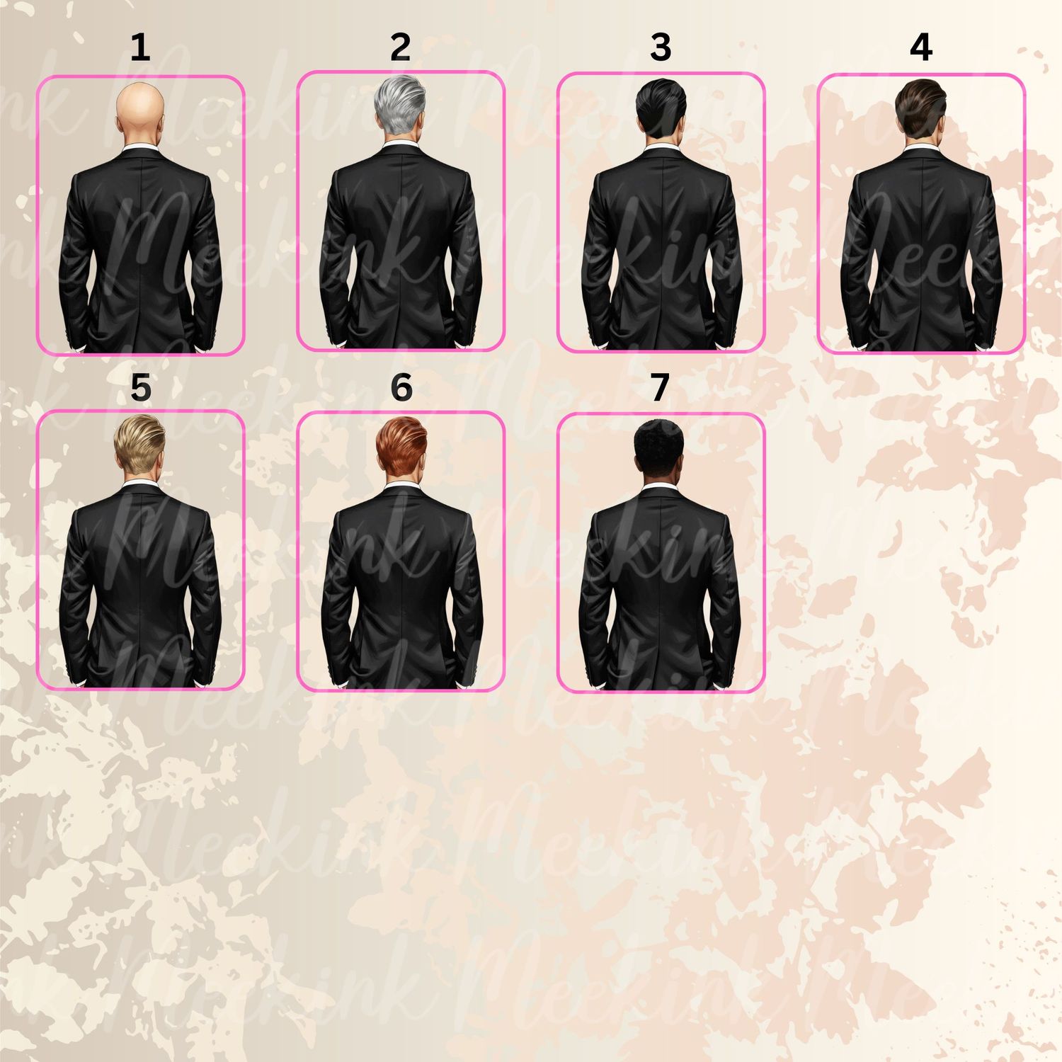 Groom Black Suit DTF or UVDTF Decal