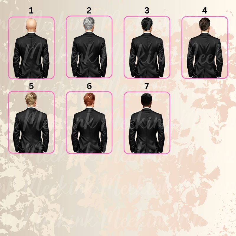 Groom Black Suit DTF or UVDTF Decal