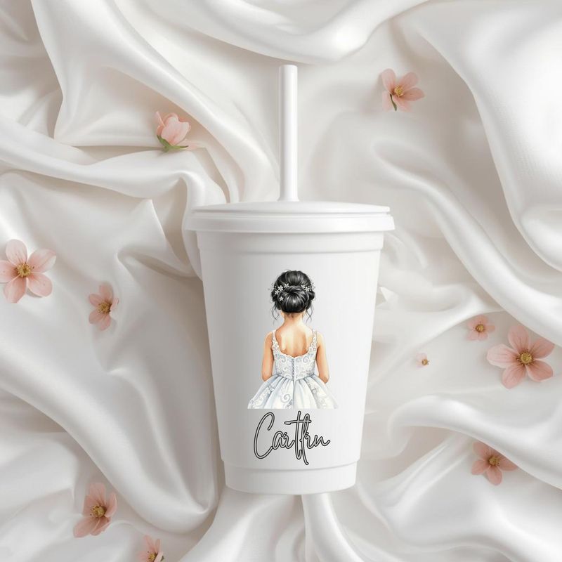 Flower Girl Bun Hair DTF or UVDTF Decal Flower Girl Bun Hair DTF or UVDTF Decal