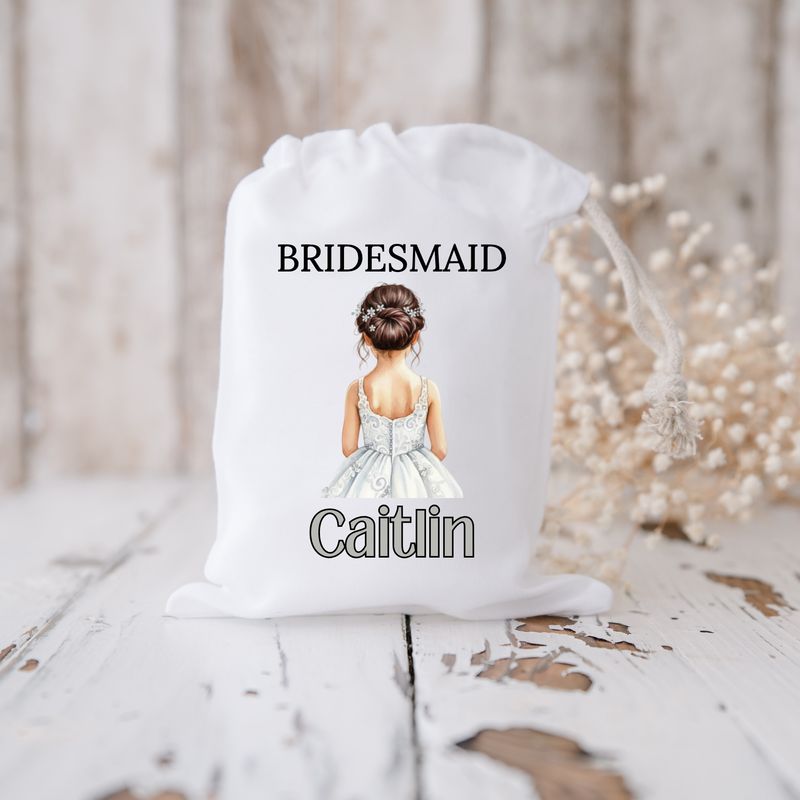 Bridal Flower Girl Bun Hair DTF or UVDTF Decal