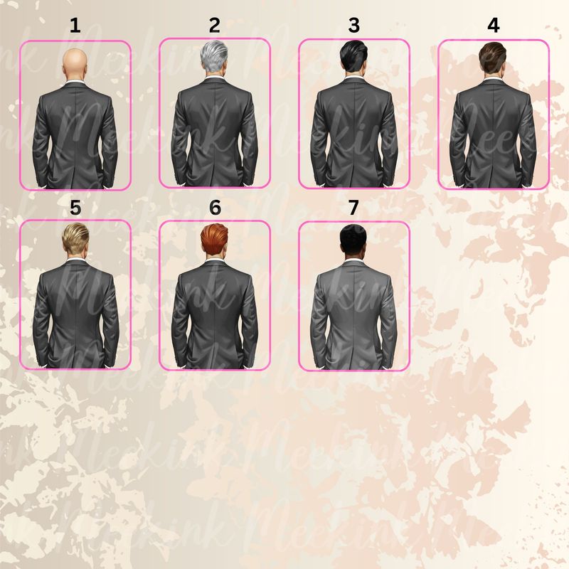 Groom Grey Suit DTF or UVDTF Decal