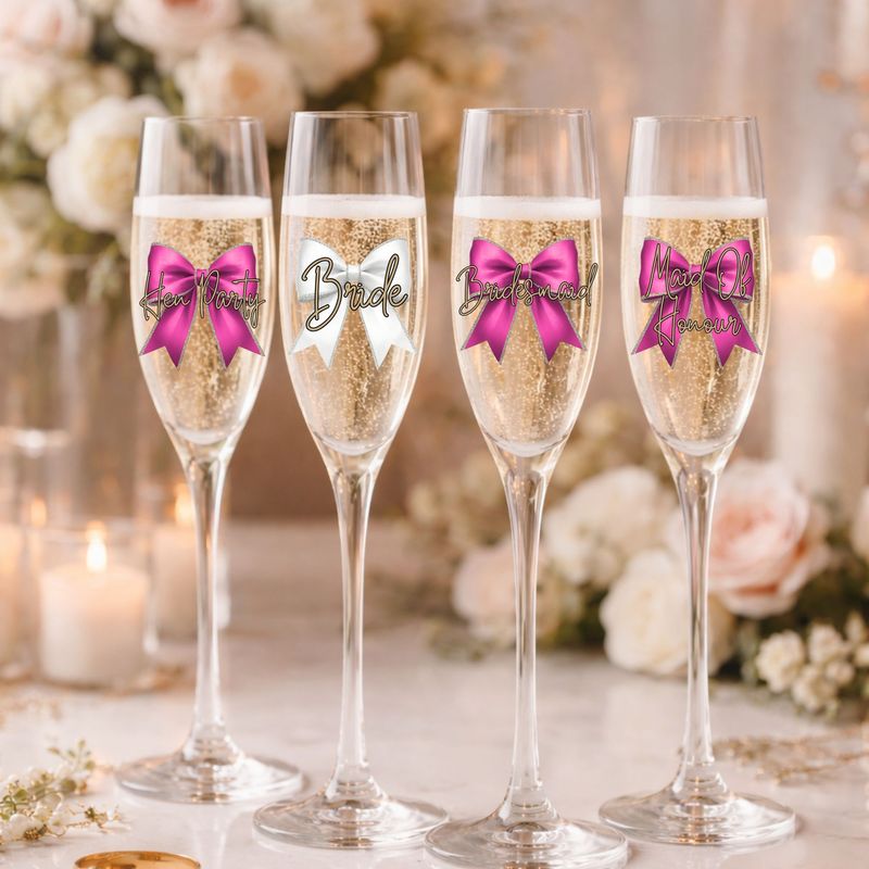 Bridal Party Bow Personalised DTF or UVDTF Decal