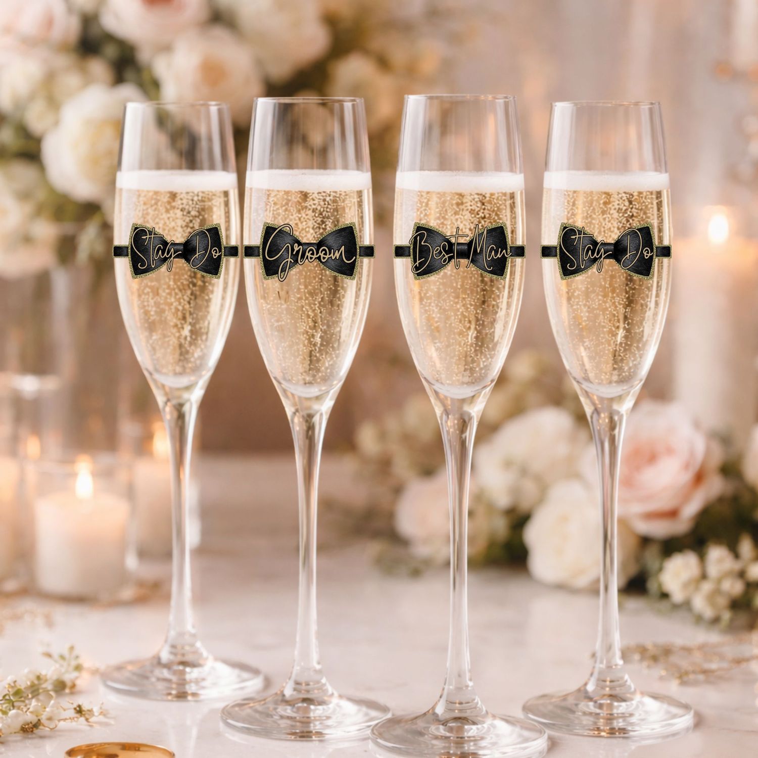 Groom Party Bow Personalised DTF or UVDTF Decal