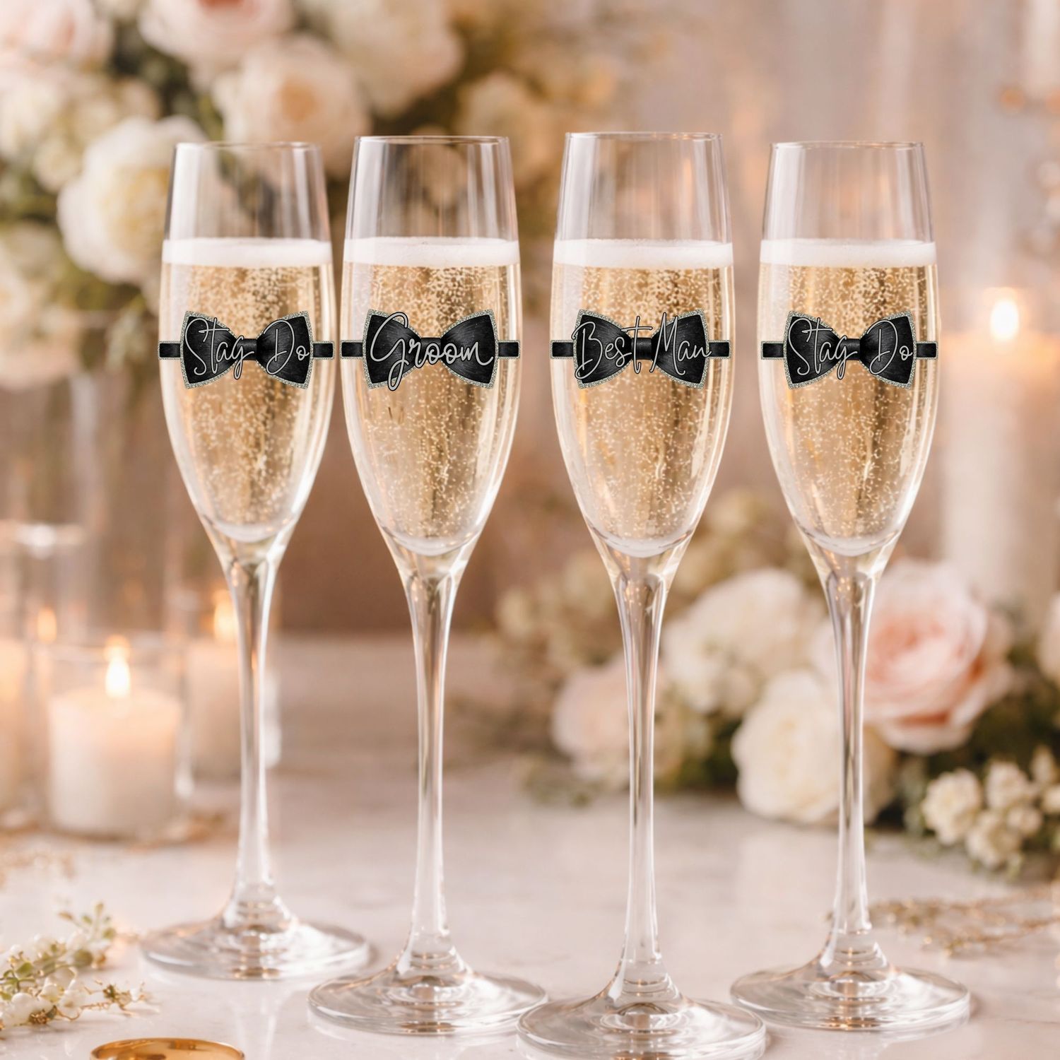 Groom Party Bow Personalised DTF or UVDTF Decal