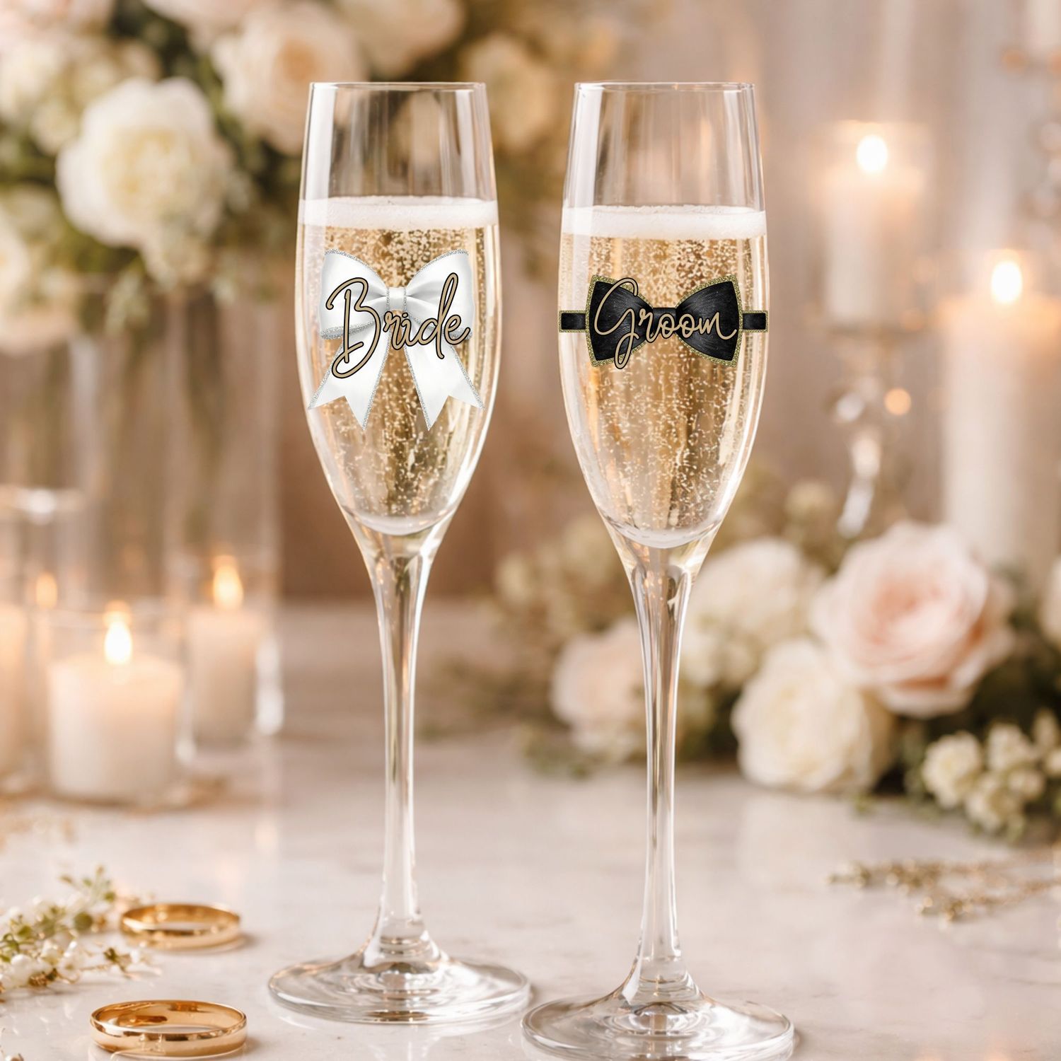 Wedding Bow Personalised DTF or UVDTF Decal