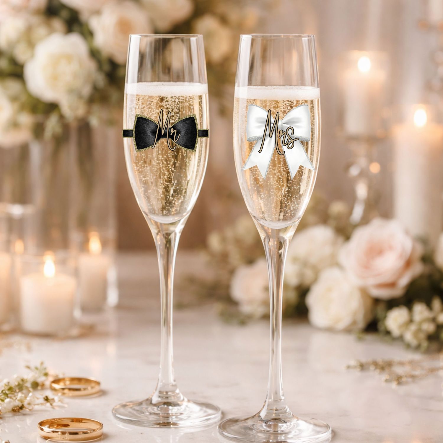Wedding Bow Personalised DTF or UVDTF Decal