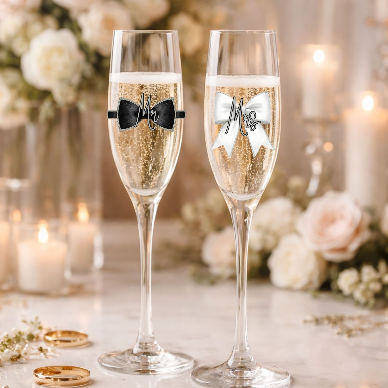 Wedding Bow Personalised DTF or UVDTF Decal