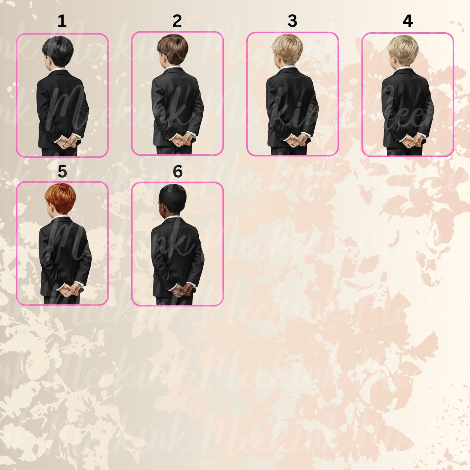 Black Suit Page Boy DTF or UVDTF Decal