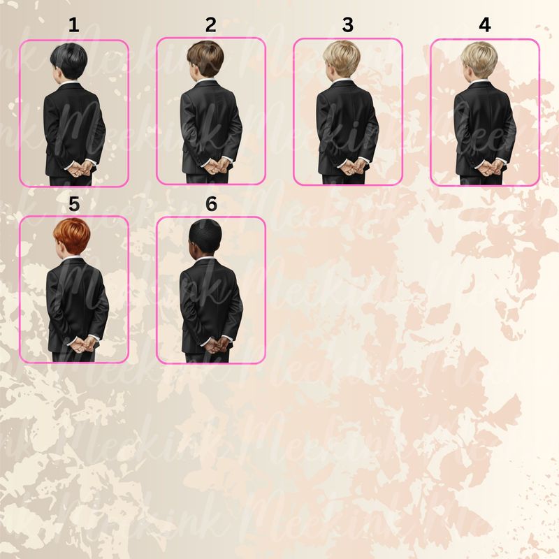 Black Suit Page Boy DTF or UVDTF Decal