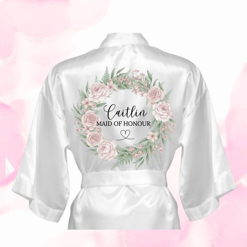 Floral Bridal Party Personalised Dusky Pink DTF or UVDTF Decal