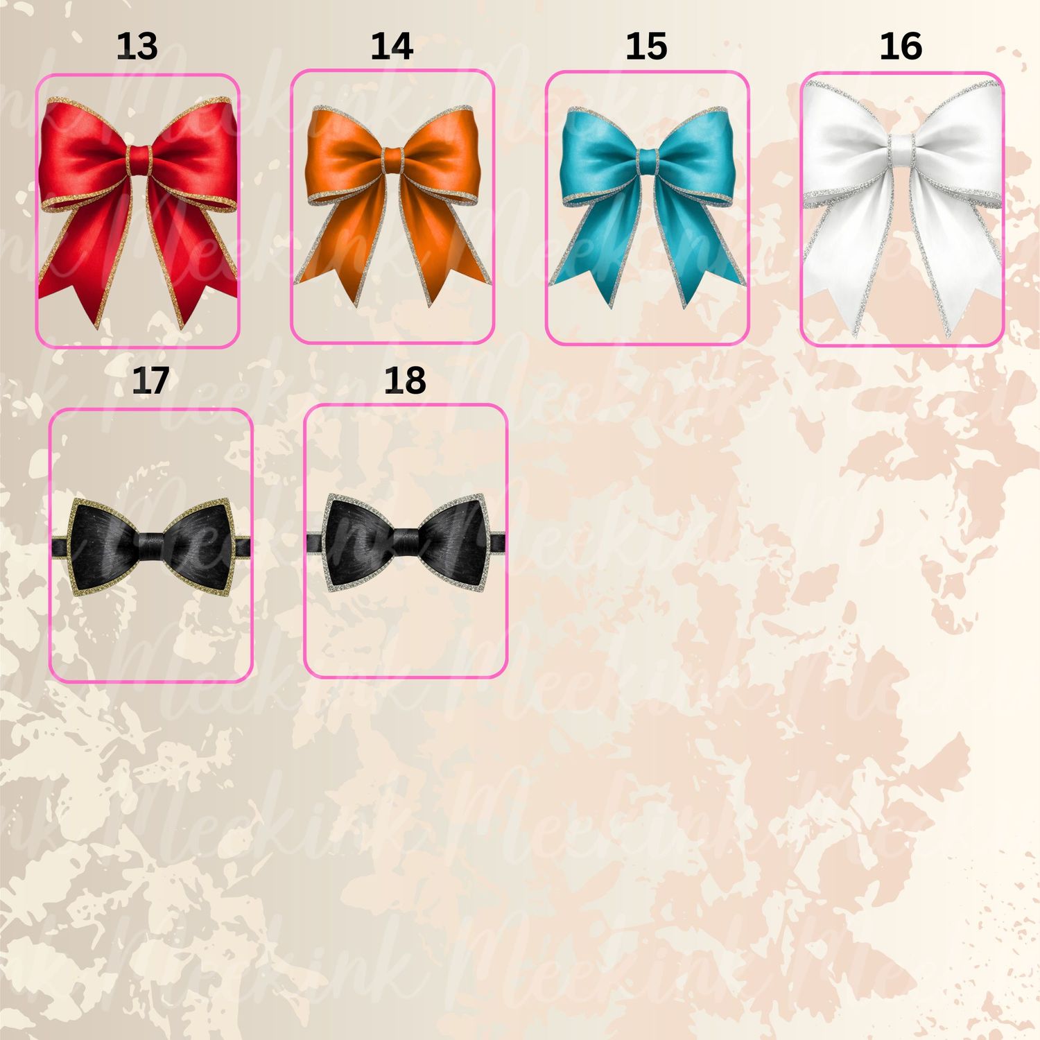 Clothes Hanger Bow 4cm Personalised DTF or UVDTF Decal