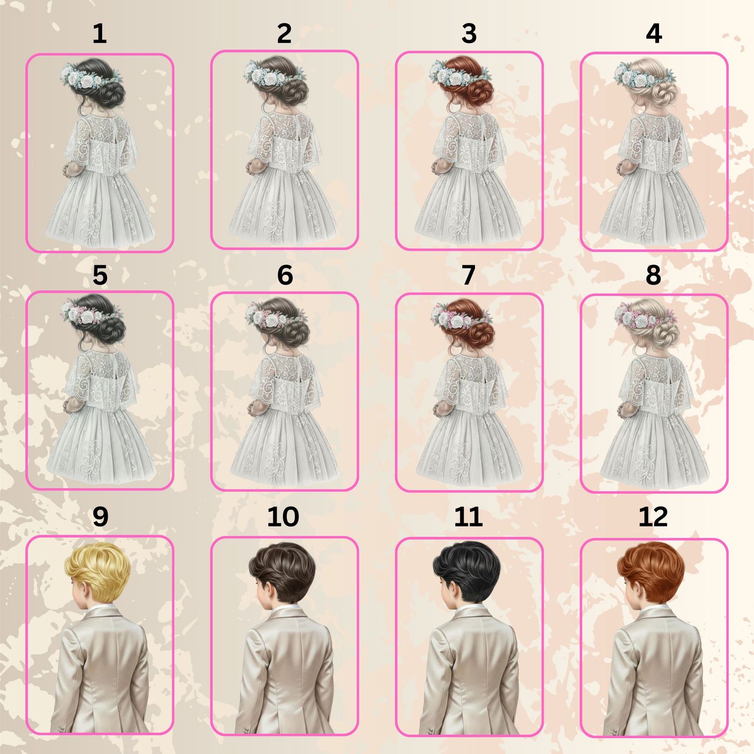 Holy Communion Girl or Boy Back Facing DTF or UVDTF Decal