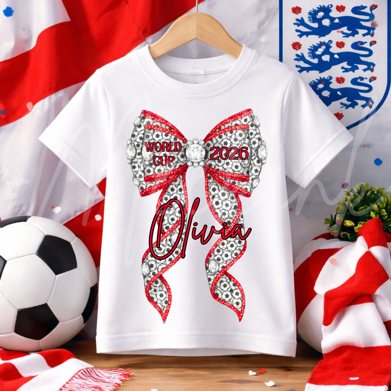 World Cup 2026 Football Bow DTF or UVDTF Decal
