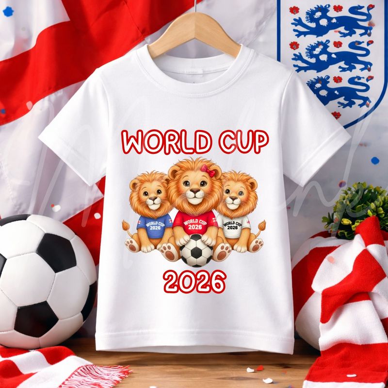 World Cup 2026 3 Little Lions Football DTF or UVDTF Decal