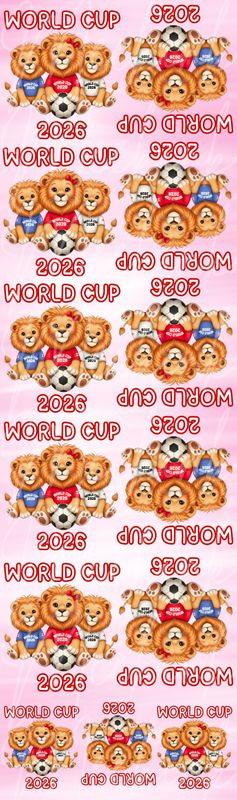 Football Lions Metre Sheet DTF Decals