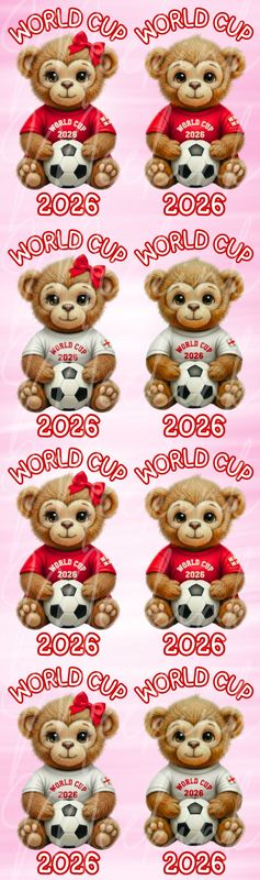 Red Football Monkeys Metre Sheet DTF Decals