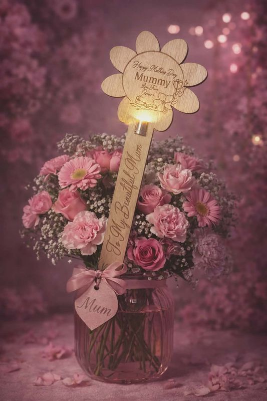 Mothers Day Stake 3mm Plywood With LED Light