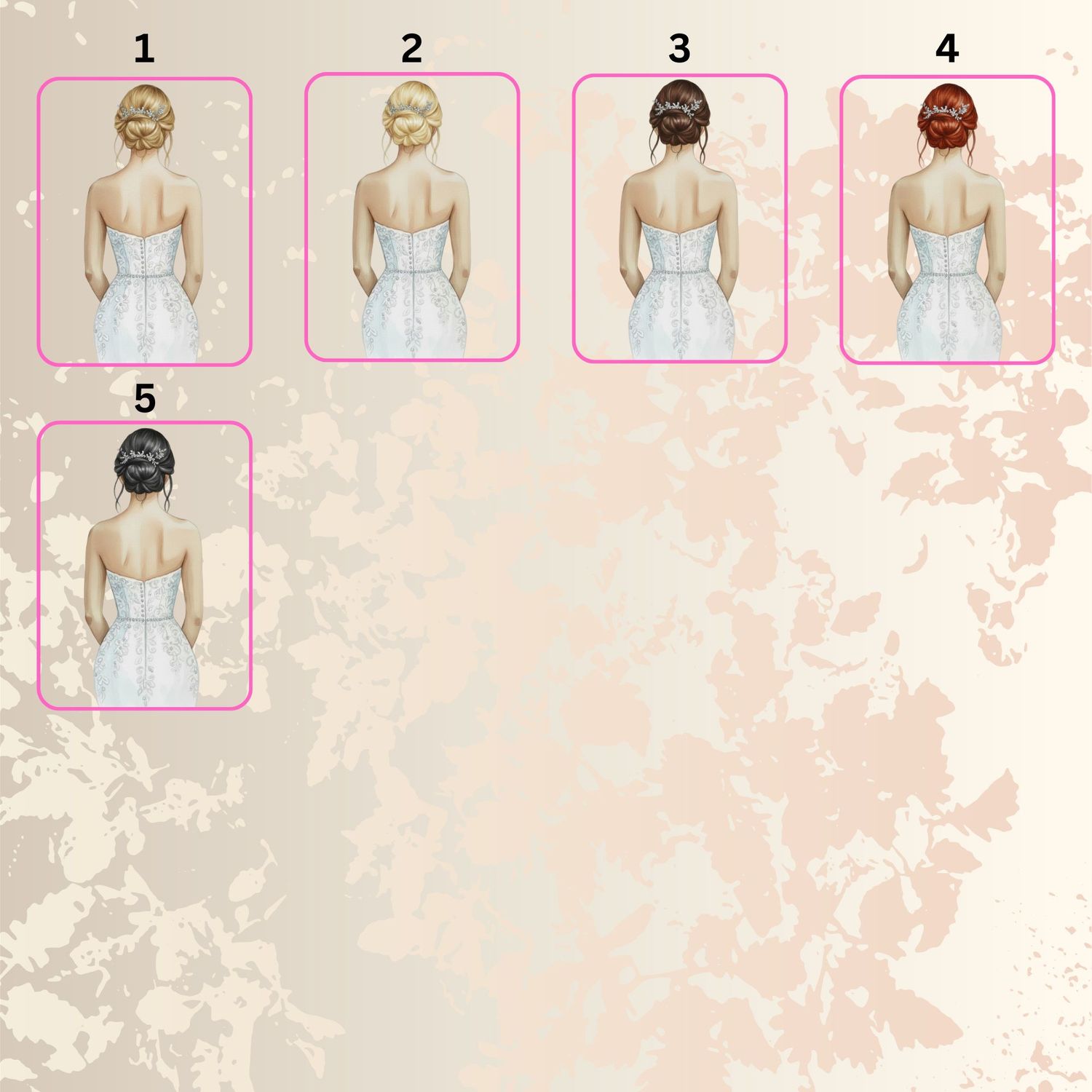 Bride Bun Hair Fitted Dress DTF or UVDTF Decal