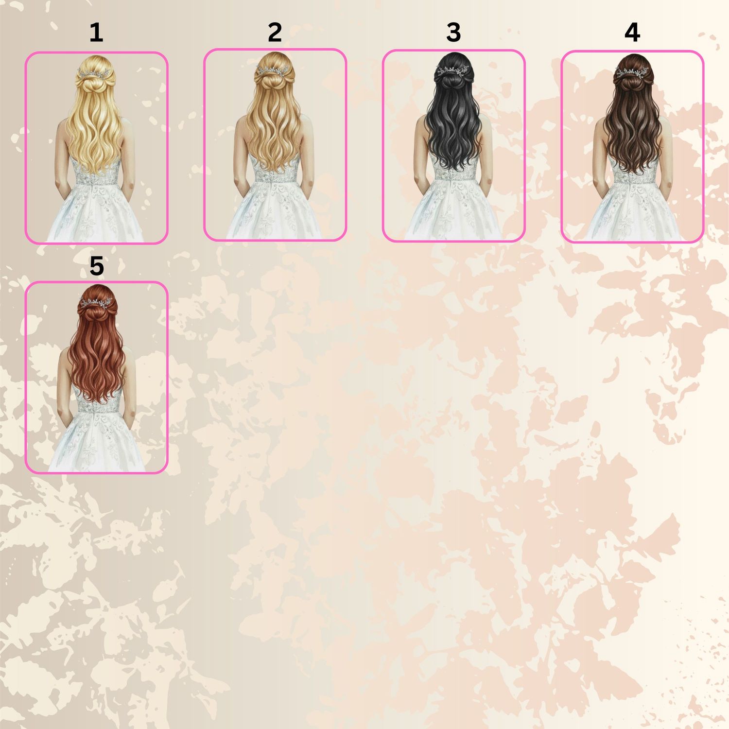 Bride Long Hair Backless Dress DTF or UVDTF Decal