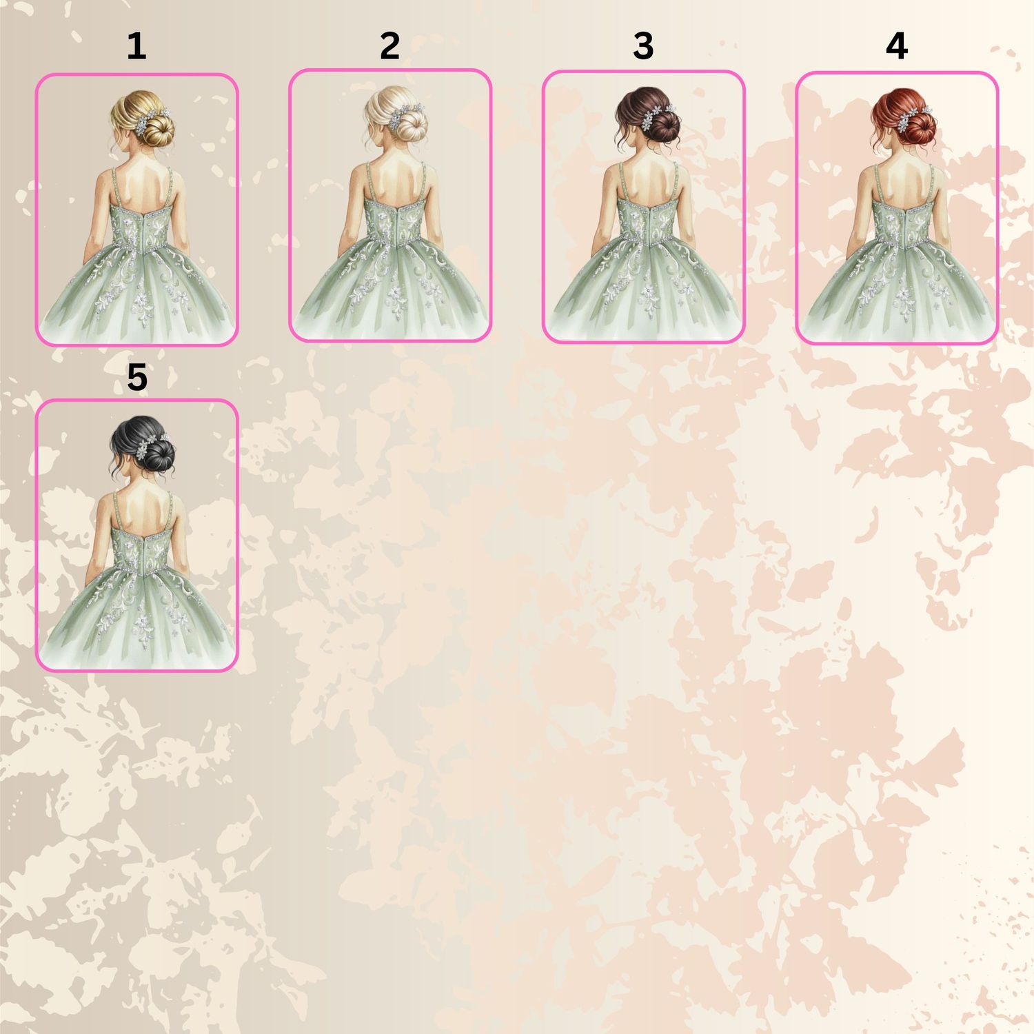Bridesmaid Sage Green Dress DTF or UVDTF Decal