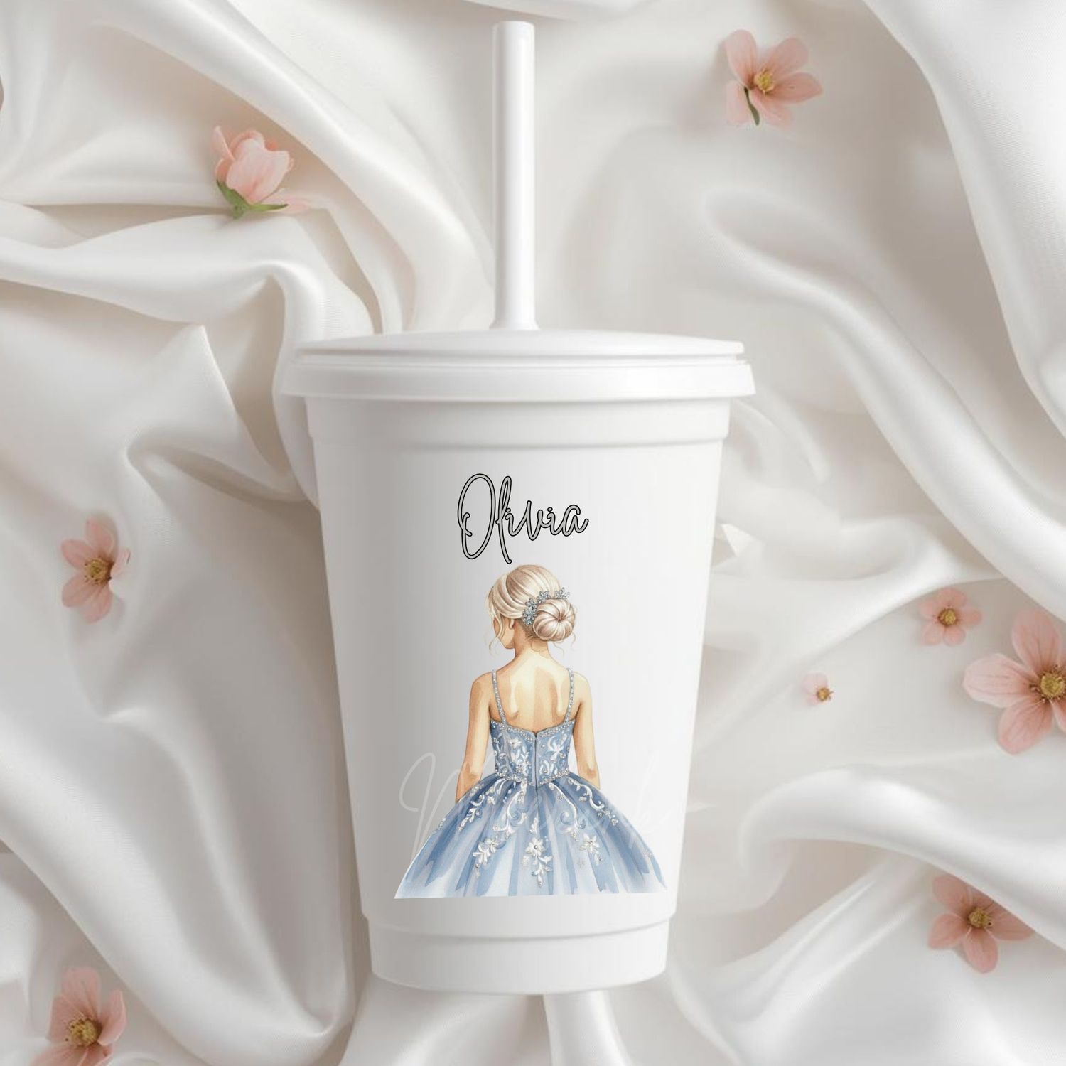 Bridesmaid Dusky Blue Dress DTF or UVDTF Decal