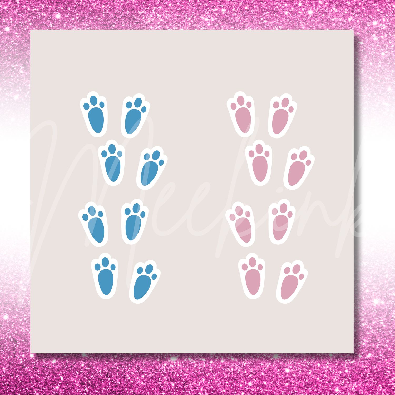 Bunny Feet DTF or UVDTF Decal